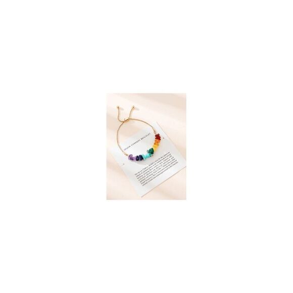 Seven Chakra Healing Crystals Adjustable Protection Bracelet - Picture 1 of 1
